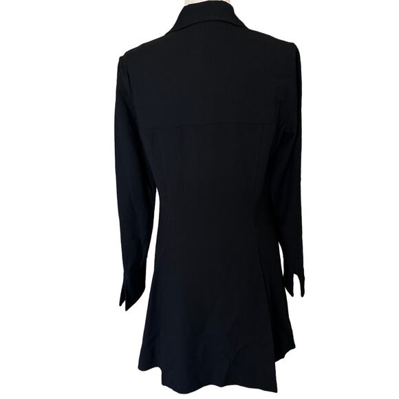 Simona Womens Long Jacket or Dress Size 12 AU* Black 100% Wool Oversized Buttons - Picture 3 of 14